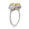3.51ct Fancy Yellow Radiant Cut Diamond Engagement Ring