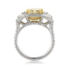 3.51ct Fancy Yellow Radiant Cut Diamond Engagement Ring