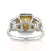 3.51ct Fancy Yellow Radiant Cut Diamond Engagement Ring