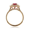 2.41ct Pink Pear Shaped Spinel and Diamond Engagement Ring