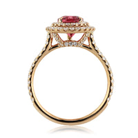 2.41ct Pink Pear Shaped Spinel and Diamond Engagement Ring