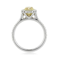 1.84ct Fancy Yellow Oval Cut Diamond Engagement Ring