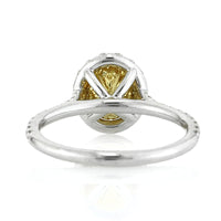 1.84ct Fancy Yellow Oval Cut Diamond Engagement Ring