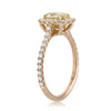 1.70ct Fancy Light Yellow Oval Cut Diamond Engagement Ring