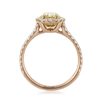1.70ct Fancy Light Yellow Oval Cut Diamond Engagement Ring