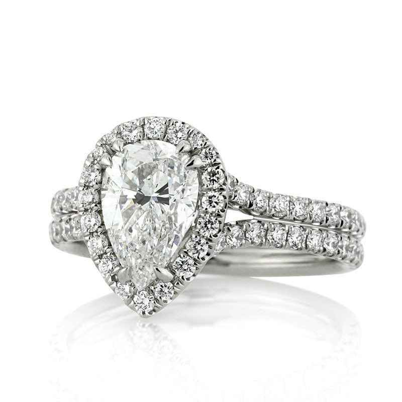 2.40ct Pear Shaped Diamond Engagement Ring
