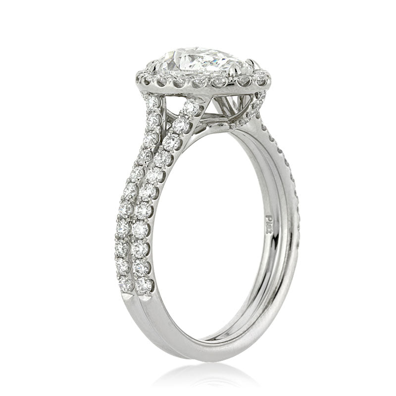 2.40ct Pear Shaped Diamond Engagement Ring