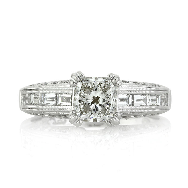 2.12ct Princess Cut Diamond Engagement Ring