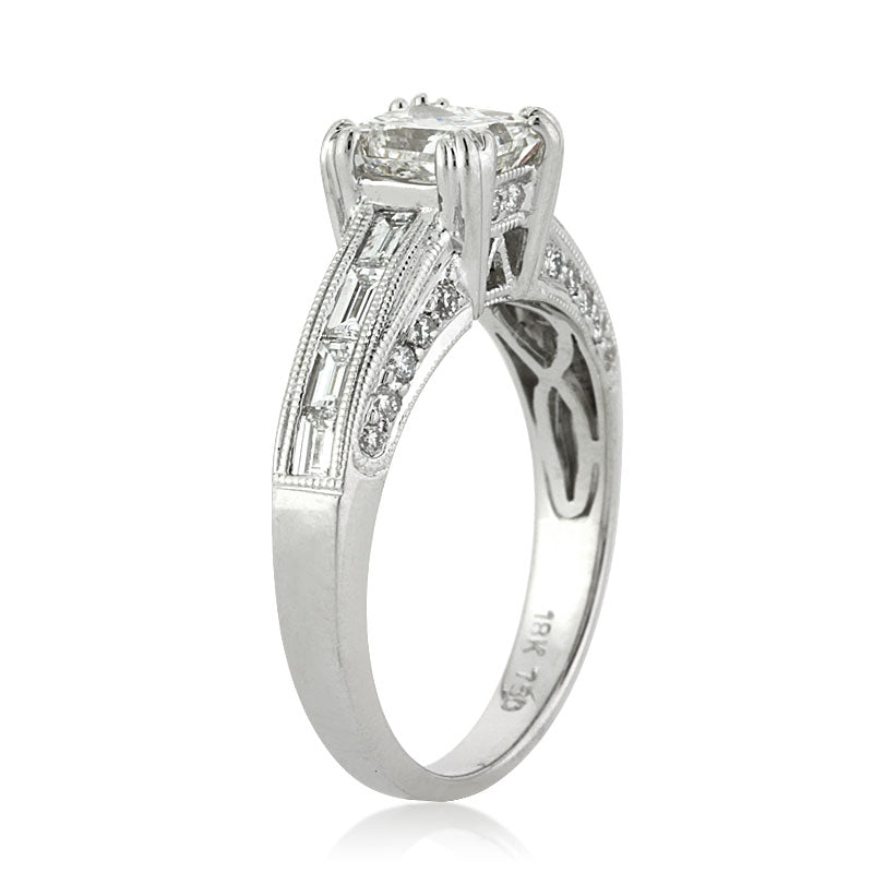 2.12ct Princess Cut Diamond Engagement Ring