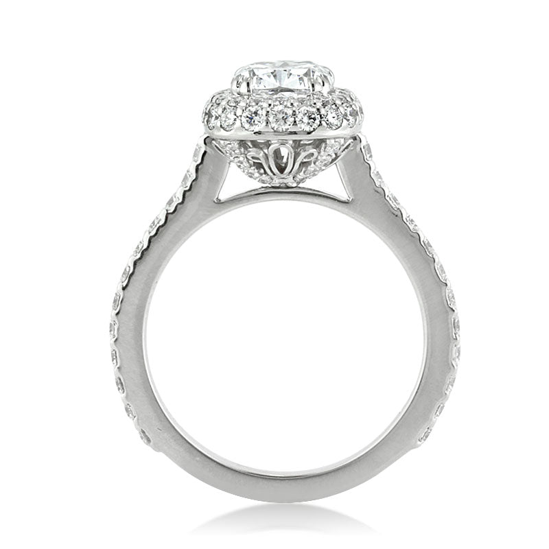 3.55ct Cushion Cut Diamond Engagement Ring Wedding Set