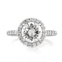3.76ct Round Brilliant Cut Diamond Halo Engagement Ring
