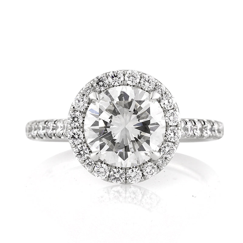 3.76ct Round Brilliant Cut Diamond Halo Engagement Ring