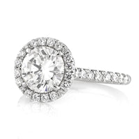 3.76ct Round Brilliant Cut Diamond Halo Engagement Ring
