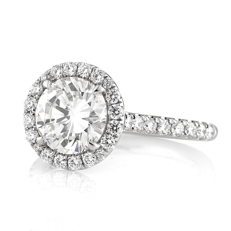 3.76ct Round Brilliant Cut Diamond Halo Engagement Ring