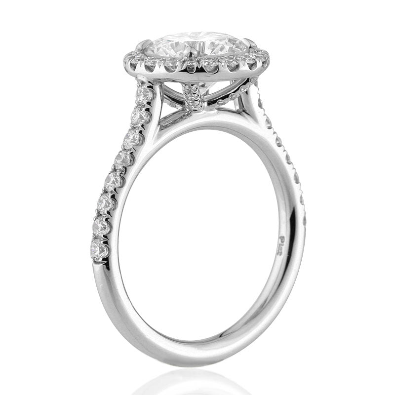 3.76ct Round Brilliant Cut Diamond Halo Engagement Ring