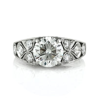 2.25ct Round Brilliant Cut Diamond Vintage Style Engagement Ring