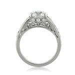 2.25ct Round Brilliant Cut Diamond Vintage Style Engagement Ring