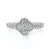 1.00ct Round Brilliant Cut Diamond Cluster Right-Hand Ring