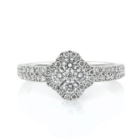 1.00ct Round Brilliant Cut Diamond Cluster Right-Hand Ring