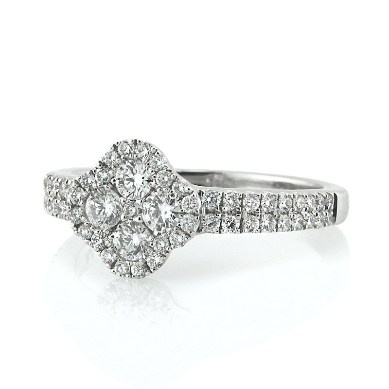 1.00ct Round Brilliant Cut Diamond Cluster Right-Hand Ring