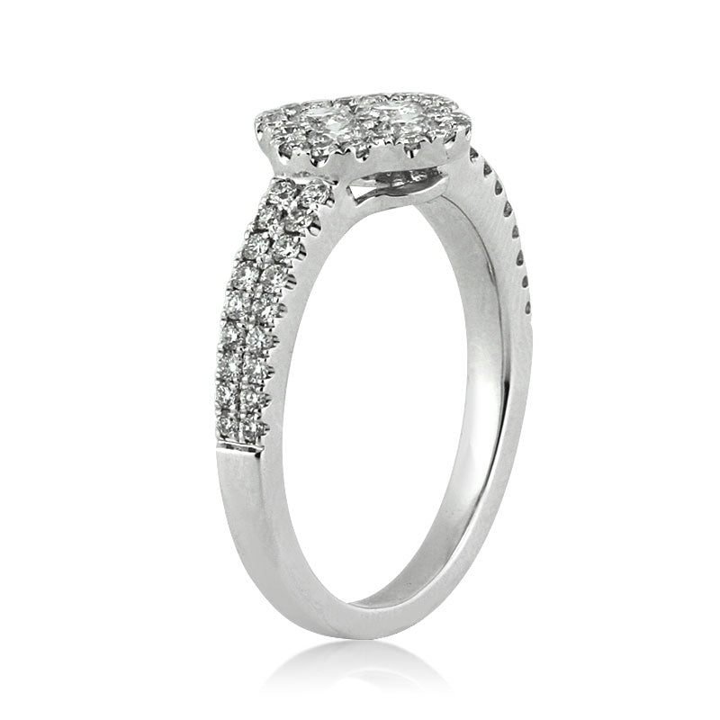 1.00ct Round Brilliant Cut Diamond Cluster Right-Hand Ring