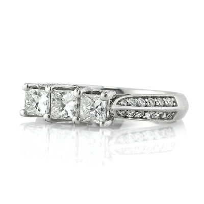 1.50ct Princess Cut Diamond Three-Stone Right-Hand Ring