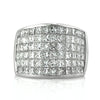 5.00ct Princess Cut Diamond Invisible Set Right-Hand Ring