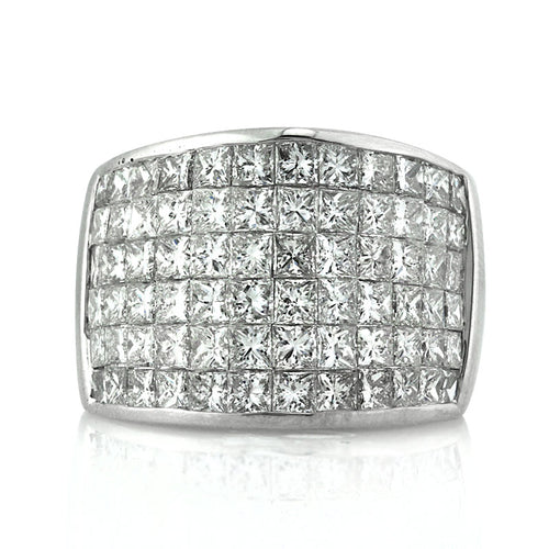5.00ct Princess Cut Diamond Invisible Set Right-Hand Ring