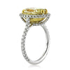 3.92ct Fancy Light Yellow Pear Shaped Diamond Engagement Ring