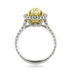 3.92ct Fancy Light Yellow Pear Shaped Diamond Engagement Ring