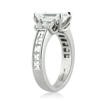 4.42ct Emerald Cut Diamond Engagement Ring