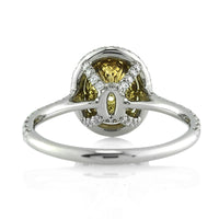 2.08ct Fancy Yellow Oval Cut Diamond Engagement Ring