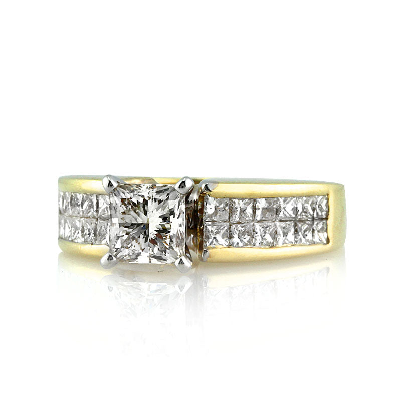 2.01ct Princess Cut Diamond Engagement Ring