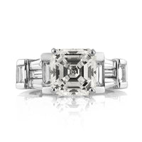 4.22ct Asscher Cut Diamond Engagement Ring