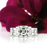 4.22ct Asscher Cut Diamond Engagement Ring