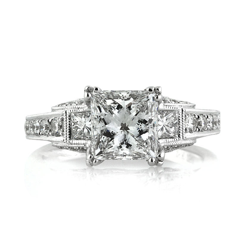 2.95ct Princess Cut Diamond Engagement Ring