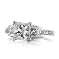 2.95ct Princess Cut Diamond Engagement Ring