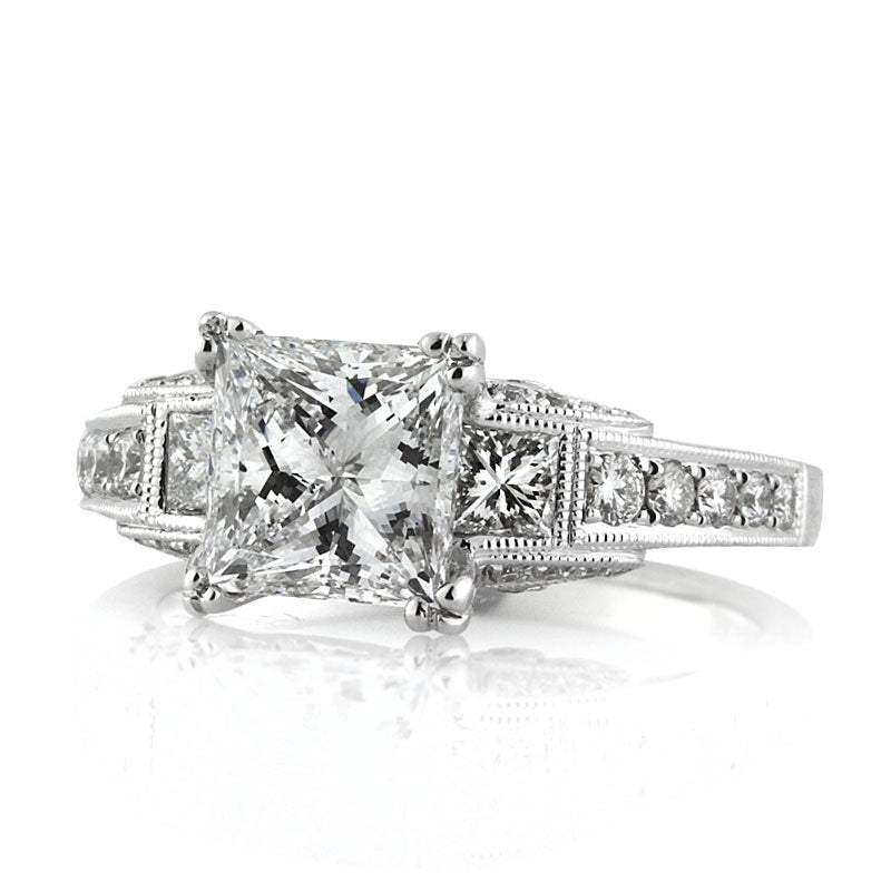 2.95ct Princess Cut Diamond Engagement Ring