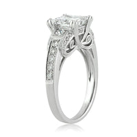 2.95ct Princess Cut Diamond Engagement Ring