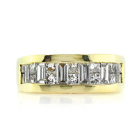 Men's 2.88ct Princess and Baguette Cut Diamond Ring