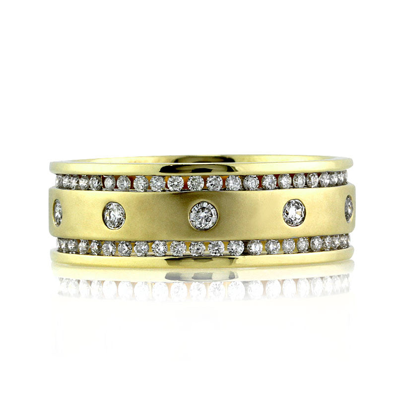 Men's 0.75ct Round Brilliant Cut Diamond Wedding Band