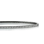 0.85ct Round Brilliant Cut Diamond 18k Black Gold Bangle Bracelet