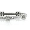 1.10ct Round Brilliant Cut Diamond Cross Bangle Bracelet in 18K White Gold