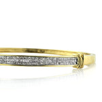 1.65ct Invisible Set Princess Cut Diamond Bangle Bracelet