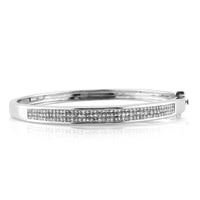 2.25ct Invisible Set Princess Cut Diamond Bangle Bracelet