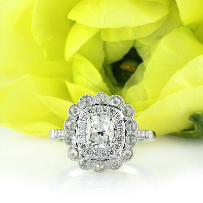 1.68ct Cushion Cut Diamond Engagement Ring