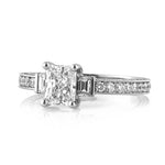 3.15ct Radiant Cut Diamond Engagement Wedding Set