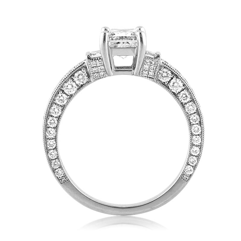 3.15ct Radiant Cut Diamond Engagement Wedding Set