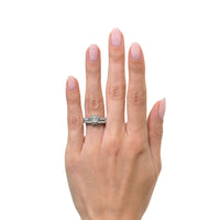 3.15ct Radiant Cut Diamond Engagement Wedding Set