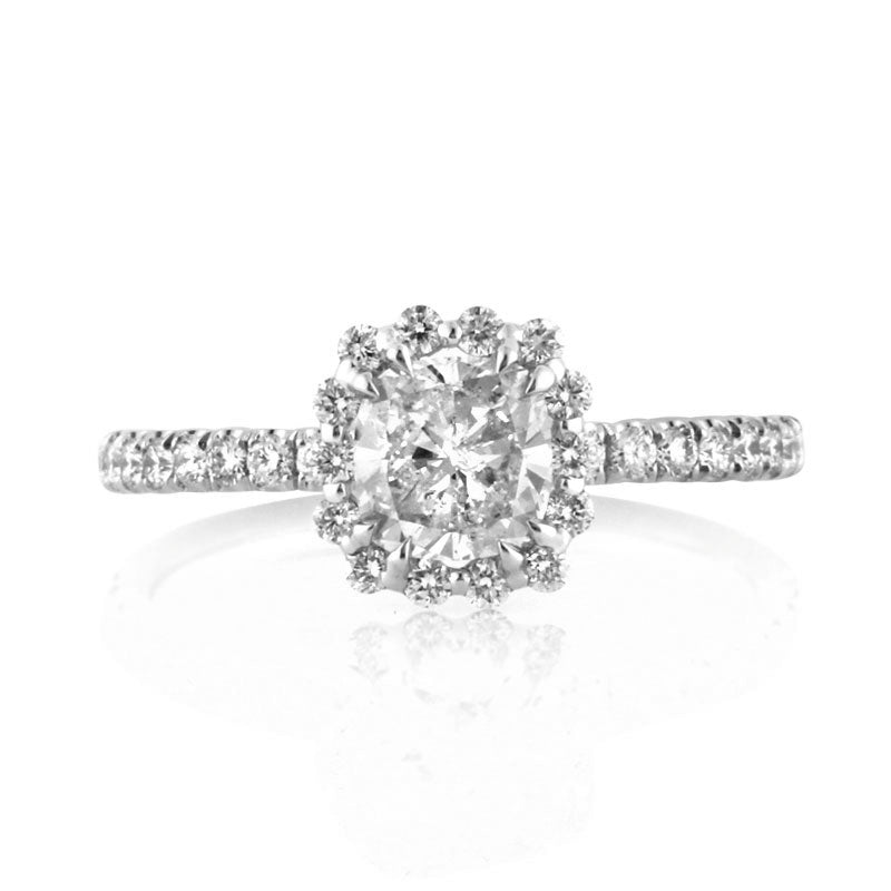 1.35ct Cushion Cut Diamond Engagement Ring